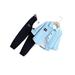 Casual Colorblock Collar Long Sleeve Multicolor Toddler Boy Two-piece Outfits Without Tee ( Boy s)