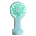 Bluethy 1 Set Handheld USB Fan Ultra-Quiet Rechargeable Compact Size One-Key Start Adjustable Cooling Energy-saving Summer USB Mini Fan with Base Set for Student