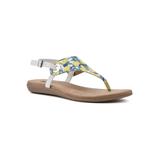 Women's London Casual Sandal by White Mountain in Yellow Multi Fabric (Size 7 M)