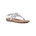 Women's London Casual Sandal by White Mountain in Rainbow Multi Fabric (Size 8 1/2 M)