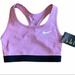 Nike Intimates & Sleepwear | Nike Dri-Fit Swoosh Sports Bra Nike Check | Color: Black/Pink | Size: Xs