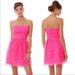 Lilly Pulitzer Dresses | Lilly Pulitzer Payton Barbie Pink Strapless Dress Floral Organza Nwt | Color: Pink | Size: 2