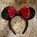 Disney Accessories | Disney Parks Minnie Mouse Sequin Ears | Color: Black/Red | Size: Os