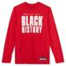 Atlanta Hawks Team-Issued Red Black History Month Long Sleeve Shirt from the 2022-23 NBA Season