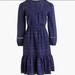 J. Crew Dresses | J.Crew Navy Blue Eyelet Cotton Flutter Hem Lace Dress 00 | Color: Blue | Size: 00