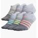 Adidas Accessories | Adidas Girls Kids-Girl's Superlite No Show Socks (6-Pair) L(3y-9) | Color: Gray/White | Size: L(3y-9)