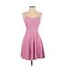 Old Navy Casual Dress - A-Line V Neck Sleeveless: Pink Print Dresses - Women's Size X-Small