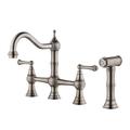 Red Cloud Pull Out Bridge Faucet in Gray | 8.8 H x 8 W x 14.5 D in | Wayfair ZQP-W92850250