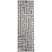 Gray 96 x 30 x 0.25 in Area Rug - KAVKA DESIGNS Amaze Geometric Machine Woven Polyester Indoor/Outdoor Area Rug in Polyester | Wayfair