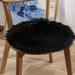 Sweet Home Collection Faux Fur Outdoor Chair Pad 16" W x 16" D Polyester in Black | 16 W x 16 D in | Wayfair FUR-PAD-BLK-2PK