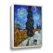 Vault W Artwork Country Road in Provence by Night by Vincent Van Gogh Graphic Art on Canvas in Blue/Brown/Green | 18 H x 14 W x 2 D in | Wayfair