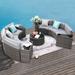 Latitude Run® Wicker/rattan 6 - Person Seating Group w/ Cushions Synthetic Wicker/All - Weather Wicker/Wicker/Rattan in Brown | Outdoor Furniture | Wayfair