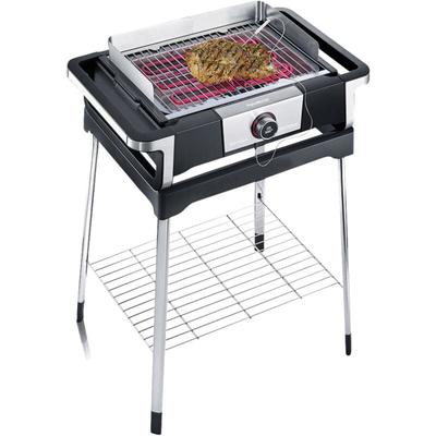 8118 Elektro Grill 2 Grillzonen Schwarz, Silber - Severin