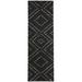 Gray/White 96 x 30 x 0.25 in Area Rug - Foundry Select Geometric Machine Woven Polyester Indoor/Outdoor Area Rug in Polyester | Wayfair