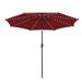 Freeport Park® Cayuga 10" Lighted Market Umbrella in Red | 102 H x 120 W x 120 D in | Wayfair 258BB65CB1C04C4EA940E880C706C9D3