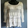 Free People Tops | Free People Boho Embroideered Top-Size Small | Color: White | Size: S