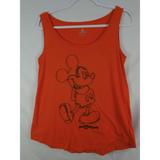 Disney Tops | Disney Parks Walt Disney World M Mickey Mouse Tank Orange | Color: Orange | Size: M