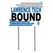 White Lawrence Technological University Blue Devils 18" x 24" Bound Yard Sign