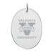 Valdosta State Blazers 2.75'' x 3.75'' Glass Oval Ornament