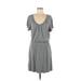 Gap Casual Dress - Mini Scoop Neck Short sleeves: Gray Print Dresses - Women's Size Medium