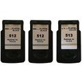 Ink Jungle 2x PG512 Black & 1x CL513 Colour Remanufactured Ink Cartridge For Canon PIXMA MX410 Inkjet Printers