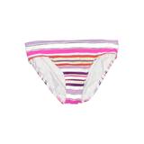 Lands' End Swimsuit Bottoms: White Stripes Swimwear - Women's Size 6