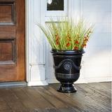 Southern Patio® Porter Resin Urn Planter Composite/Resin/Plastic/Stone in Black | Wayfair CMX-042464