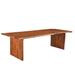 Loon Peak® Finneytown Crescent Live Edge Top/Leg Dining Table Metal in Brown | 30 H x 120 W x 40 D in | Wayfair DFBE6B15B8F94C7B980AD0C45A663BE5