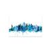 Hokku Designs New York City Skyline by Michael Tompsett - Unframed Graphic Art Plastic/Acrylic in Blue/Green/White | 16 H x 24 W x 0.25 D in | Wayfair