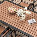 Hokku Designs Outdoor Courtyard Table & Chair Combination Balcony Casual Sunscreen Strip Dining Table | 55.12 W x 27.56 D in | Wayfair