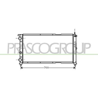 PRASCO Kühler, Motorkühlung für FIAT 71735366 46466627 71735351 FT132R006