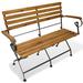 Solid wood acacia folding terrace bench