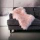 Pink Fur throw sheepskin rug cozy pink fur throw large soft 100% Mongolian fur fleece blanket for bed