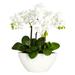 15" Potted Phalaenopsis Silk Artificial Flower Arrangement