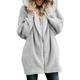 Women Long Sleeve Fleece Hooded Sweatshirt Loose Zip Up Jacket Hoodie Hoody Coat