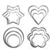 SANWOOD Cake Mold 12Pcs Heart/Flower/Round/Star Fondant Cake Cookie Mold Cutter Decorating Tools