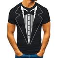 iOPQO mens dress shirts Men s Street Fashion Casual Suit Two Piece Round Neck Short Sleeve T Sleeve dress shirts for men Black + M