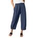 JDEFEG Tan Dress Pants for Women Cropped Pants High Solid Women s Elastic Stitching Color Waist Straight Waist Casual Pants Womens Work Pant Cotton Navy Xl