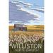 Williston North Dakota Wheat Field and Shack (12x18 Wall Art Poster Room Decor)
