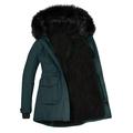 Aayomet Womens Coat Women s 2023 Fashion Winter Coat Long Sleeve Lapel Zip Up Shearling Shaggy Oversized Shacket Jacket Dark Green S