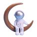 SANWOOD Astronaut Ornament Astronaut Ornament Lovely Desk Ornament Cartoon Spaceman Figurine Model Toys Cake Decoration