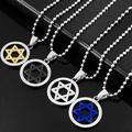 Naierhg Unisex Stainless Steel Pendant Jewish Star of David Necklace Jewelry