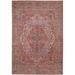HomeRoots 515160 2 x 3 ft. Red Tan & Pink Floral Power Loom Rectangle Area Rug