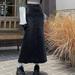 PIKADINGNIS Y2K Gothic Black Jean Skirts Women Streetwear High Waist Slim Fit Long Skirt Female Vintage with Pocket Denim Skirts