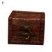 SANWOOD Vintage Storage Box Vintage Small Wood Flower Coin Pattern Box Jewelry Bracelet Storage Holder Case