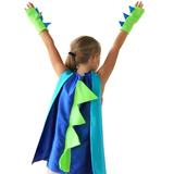 Kids Halloween Costume Dinosaur Cape with Bracer Cloak Witch Wizard Costume Cape Children Magician Dress up Outfit