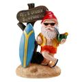 Resin Funny Gnome Figurines with Surfboard Welcome Sign It s 5 O Clock Somewhere Statue Garden Yard Decoration