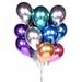 [Big Clear!]50Pcs Latex Metallic Balloons Shiny Thicken Balloon for Wedding Birthday Kids Shower Graduation Party Supplies 12 Inch