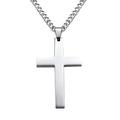 Plain Simple Pendant Cross Necklace Chain Men Jewelry Black/gold/sliver Gift J2G9