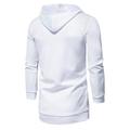 wendunide hoodies for men Men s Autumn&Winter Solid Color Long Sleeved Windbreaker Hooded Coats & Jackets Mens Anoraks White 4XL